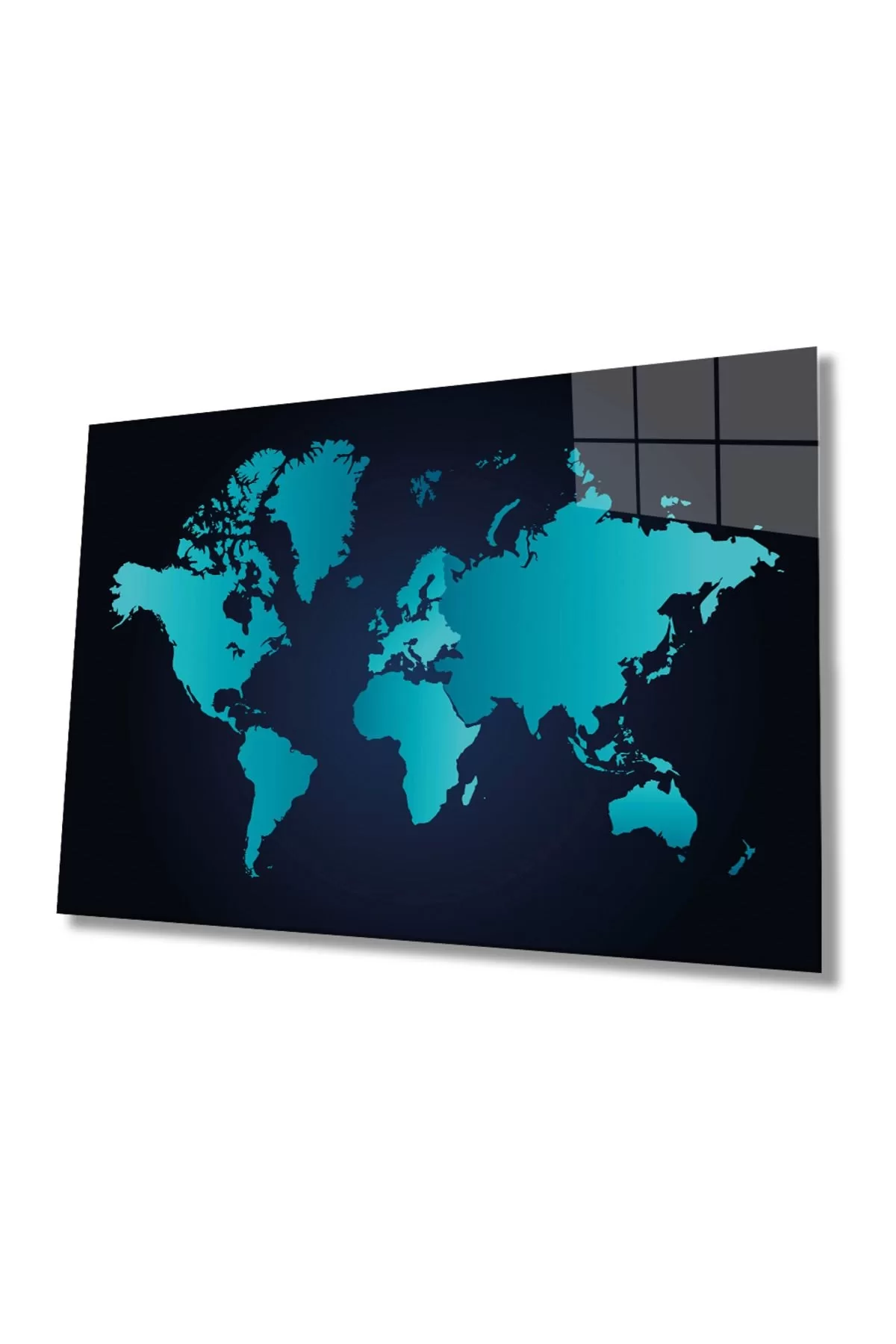 World Map 94 Glass Painting