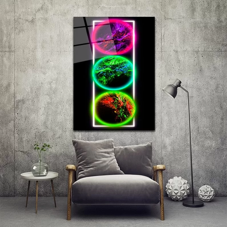 Different Colors of the World Artistic Glass Painting