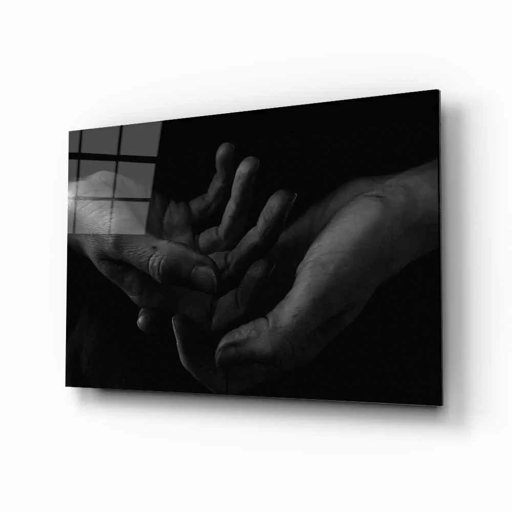 Hands Glass Painting