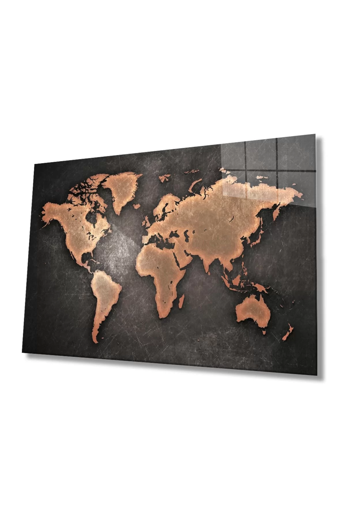 Old Brown World Map, Home And Office Wall Decor