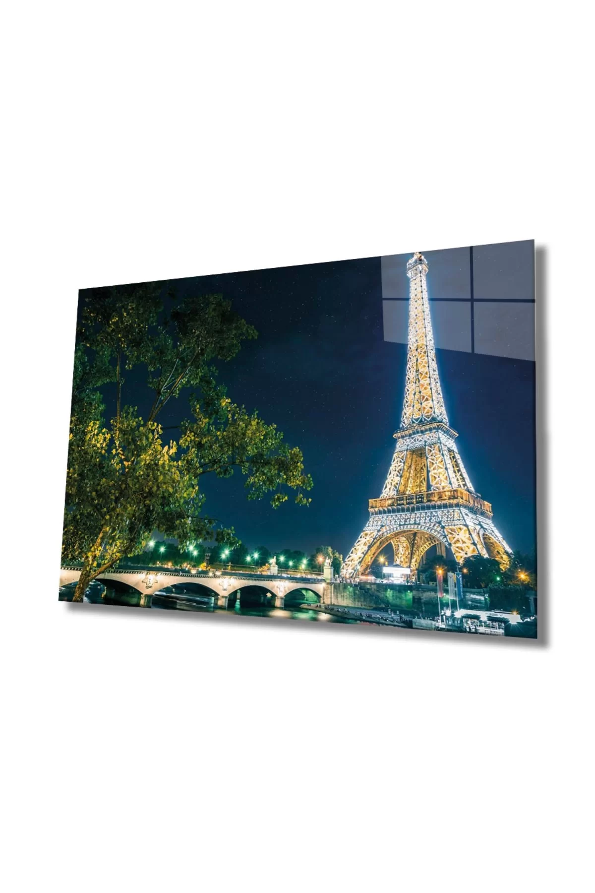 Eiffel Tower Glass Painting, Home And Office Wall Decoration