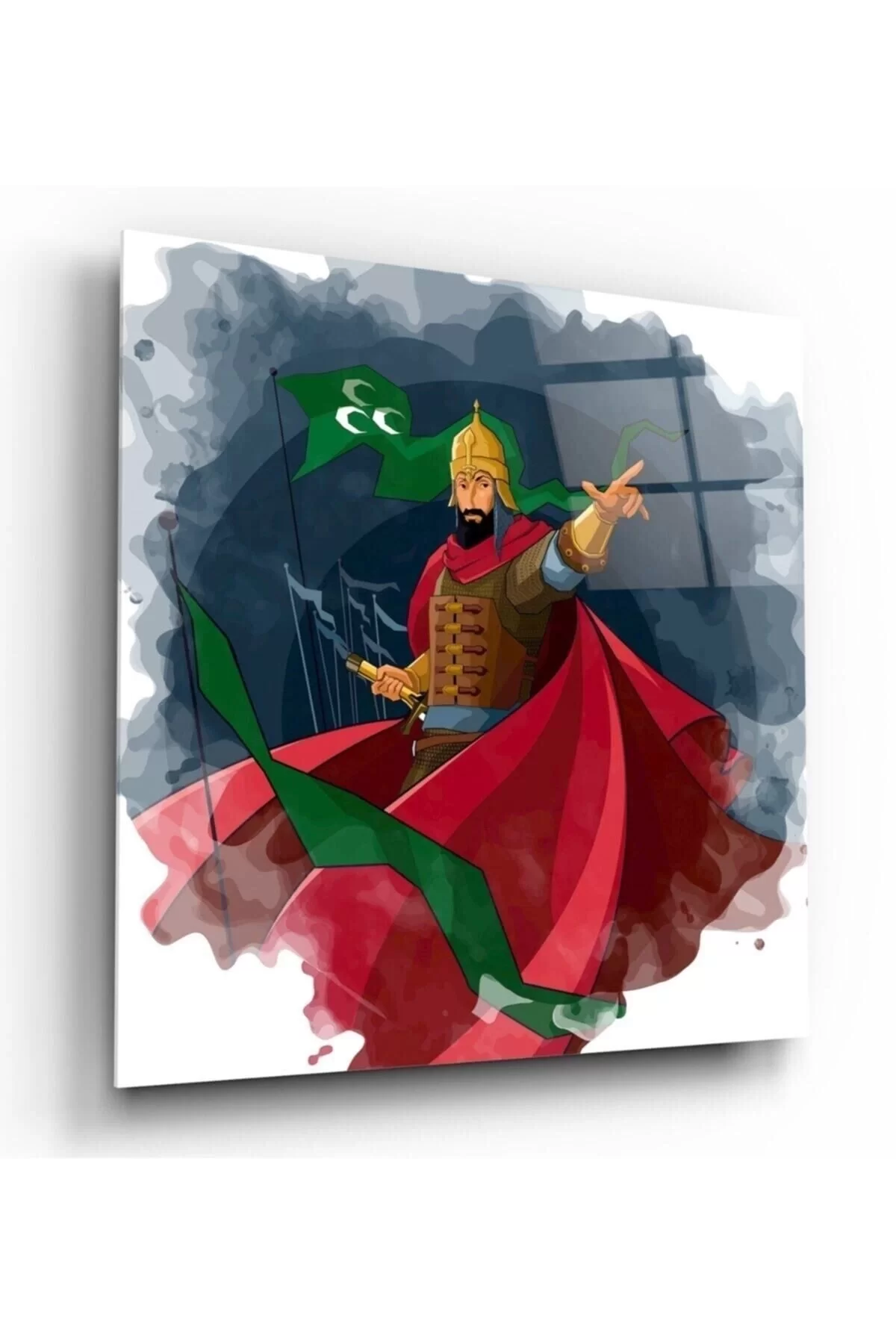 Fatih Sultan Mehmet Glass Painting