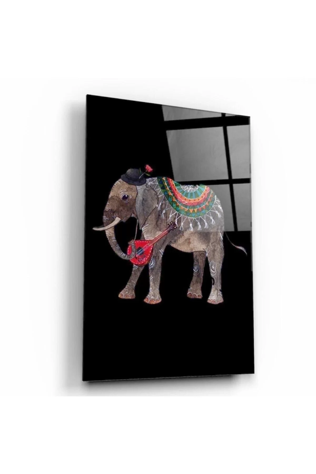 Elephant Glass Painting