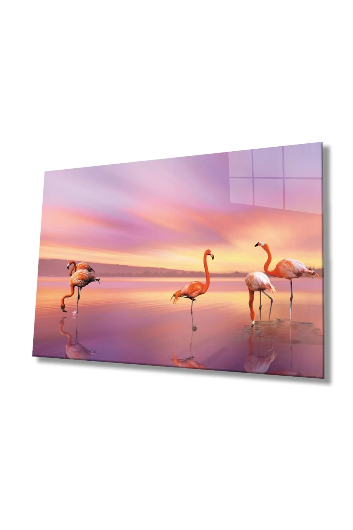 Flamingo Animal Glass Table 4mm Durable Tempered Glass