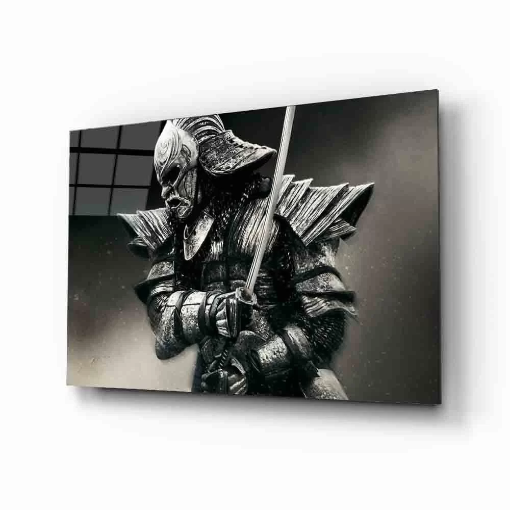 Futuristic Warrior-Samurai Glass Painting