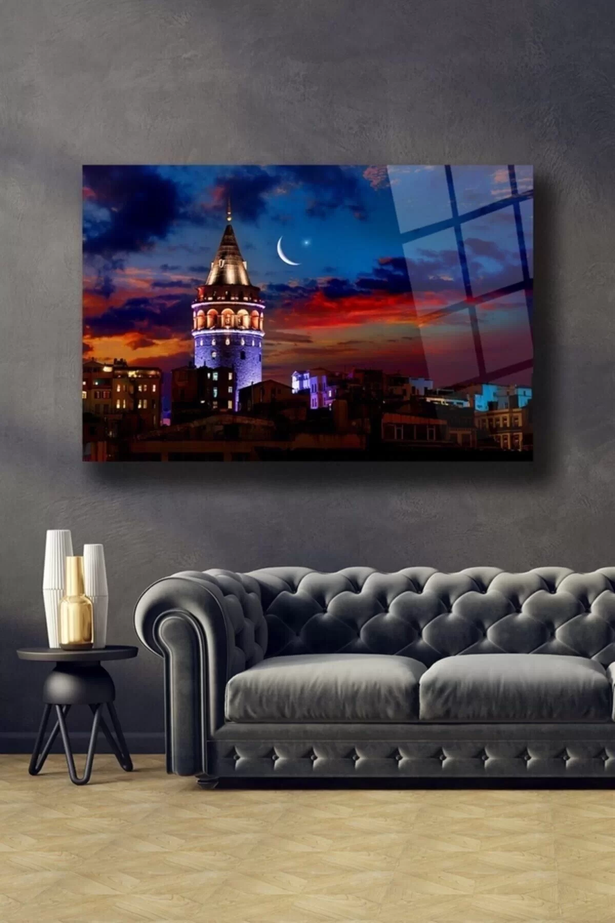 Galata Tower Glass Painting Wall Decoration