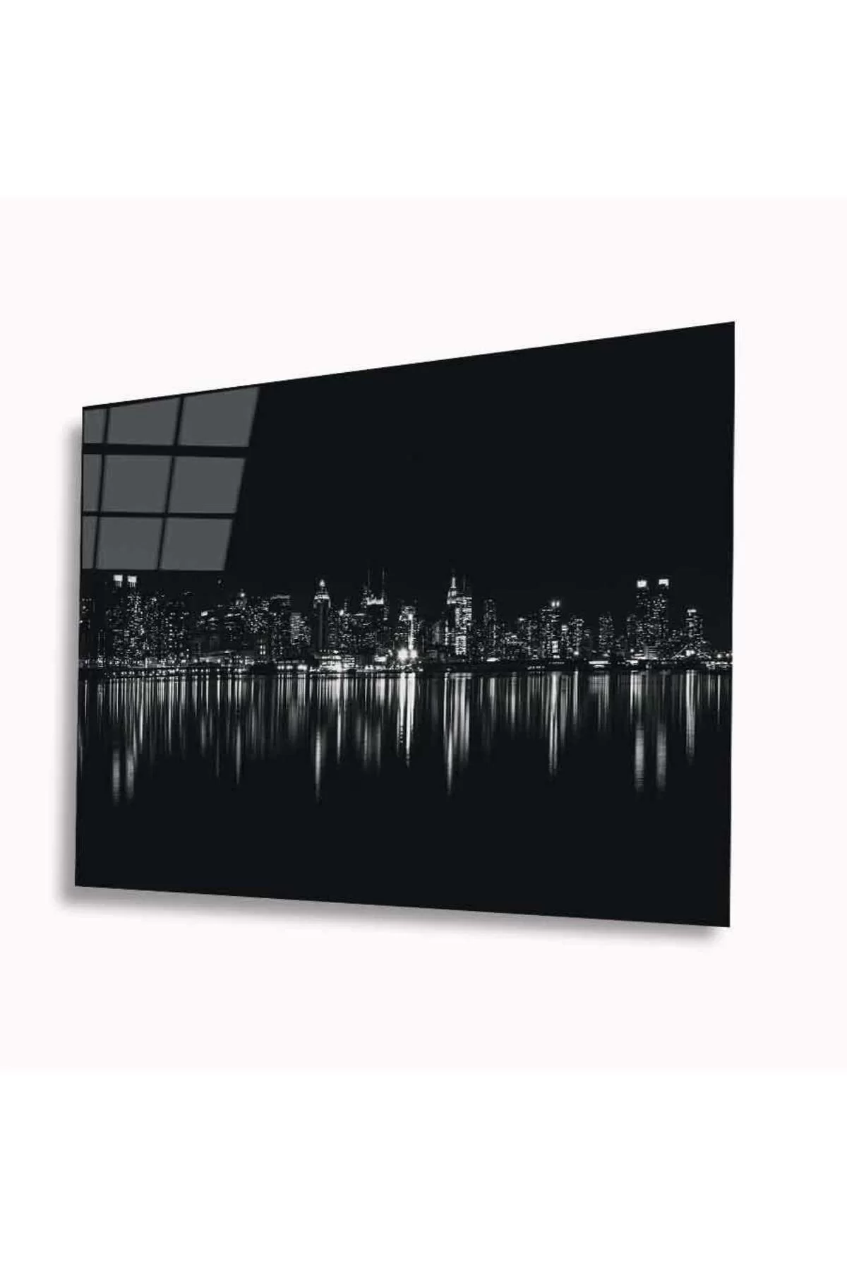 Night City View Glass Table 4mm Durable Tempered Glass