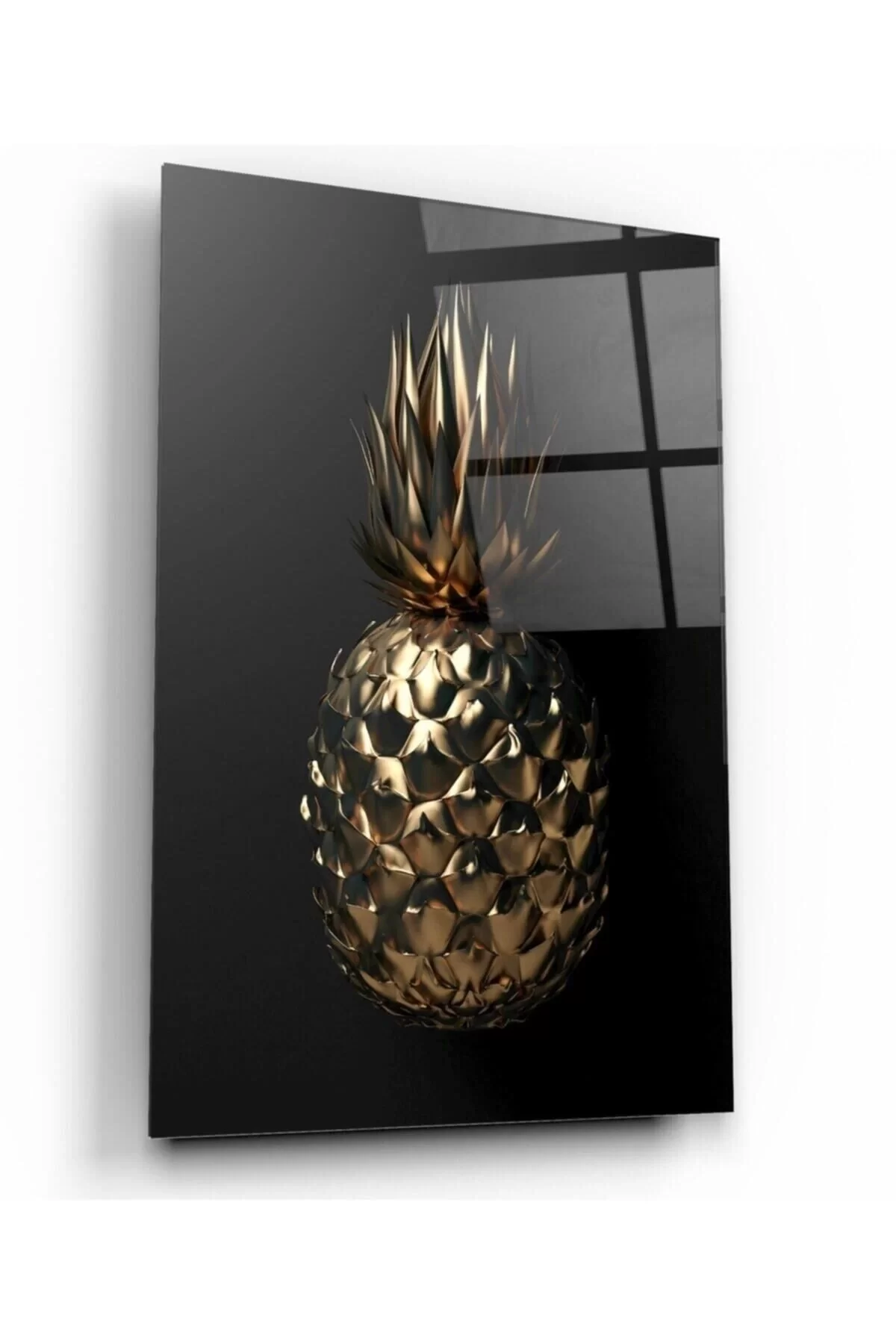 Gold Pineapple Glass Table