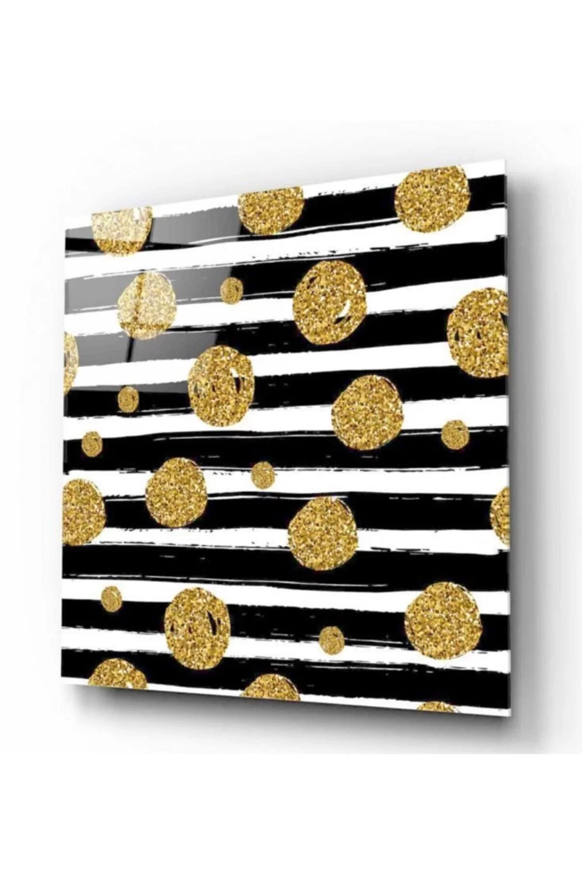 Gold Patterns Glass Painting