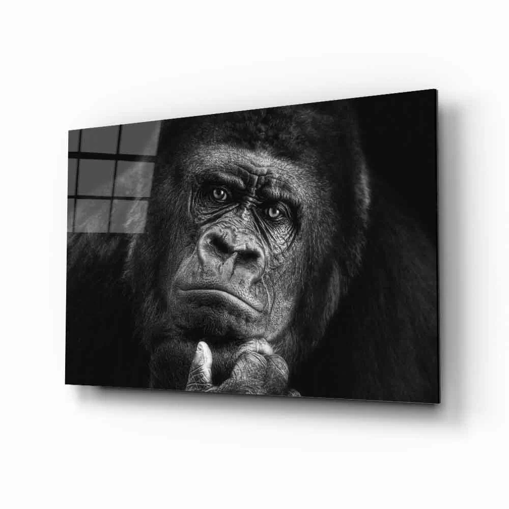 Gorilla Animal Glass Painting