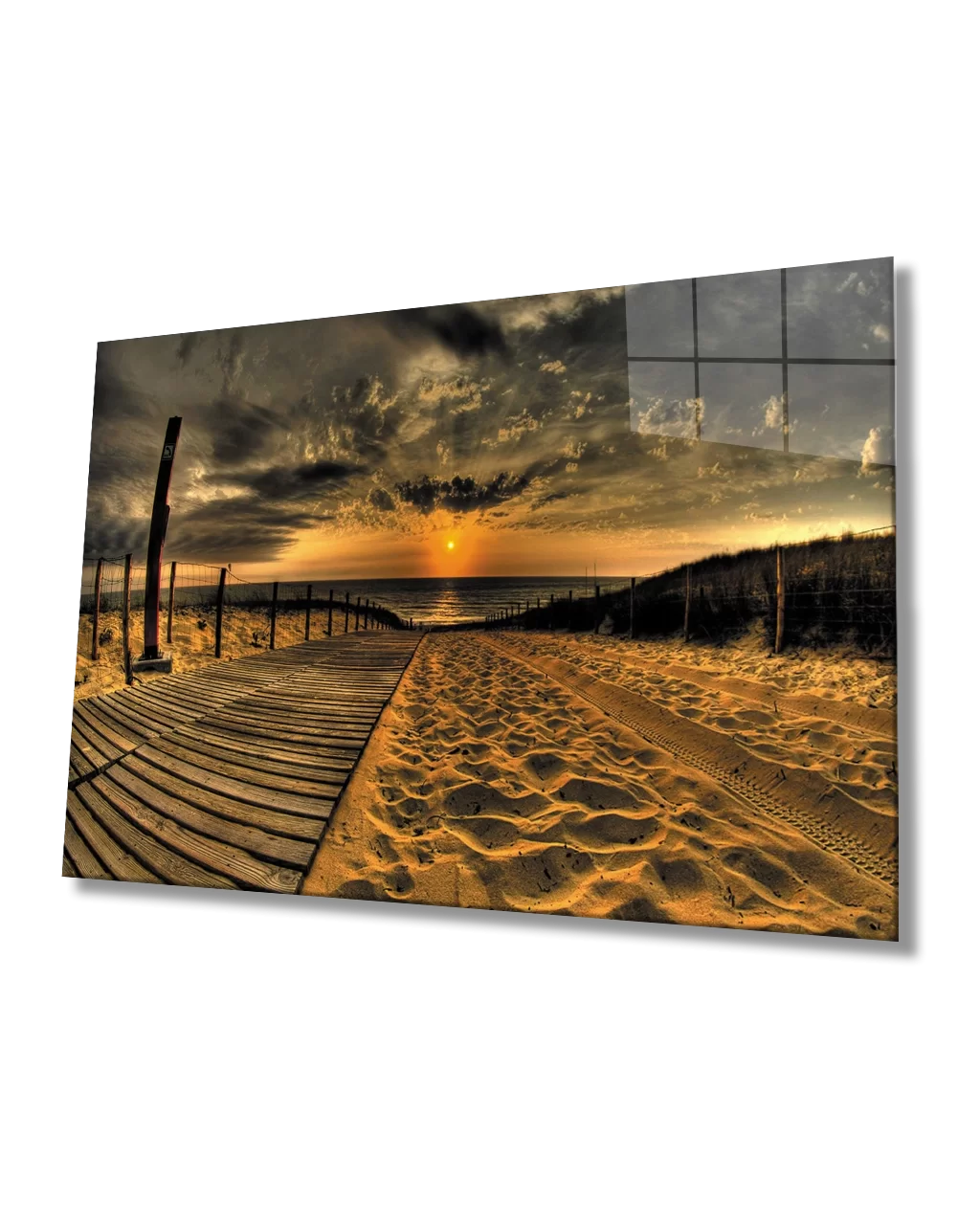 Sunset Sea Coastal Road Glass Table Sunset Table