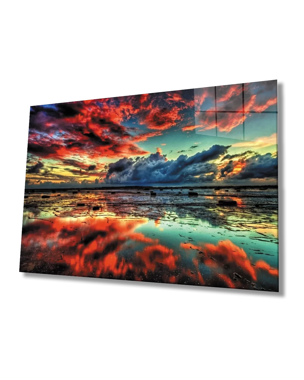 Sunset Landscape Glass Painting