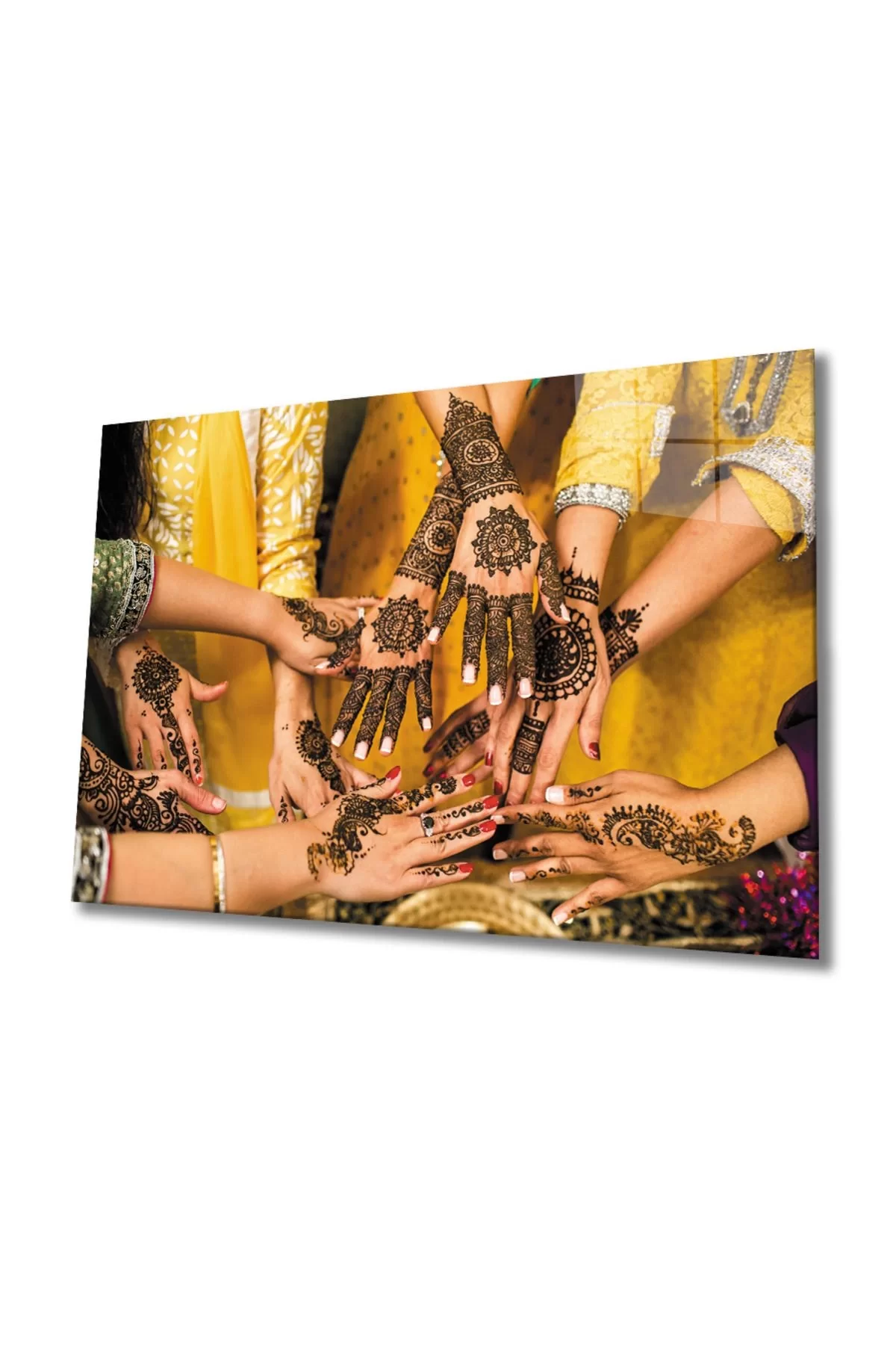 Indian Henna Glass Table