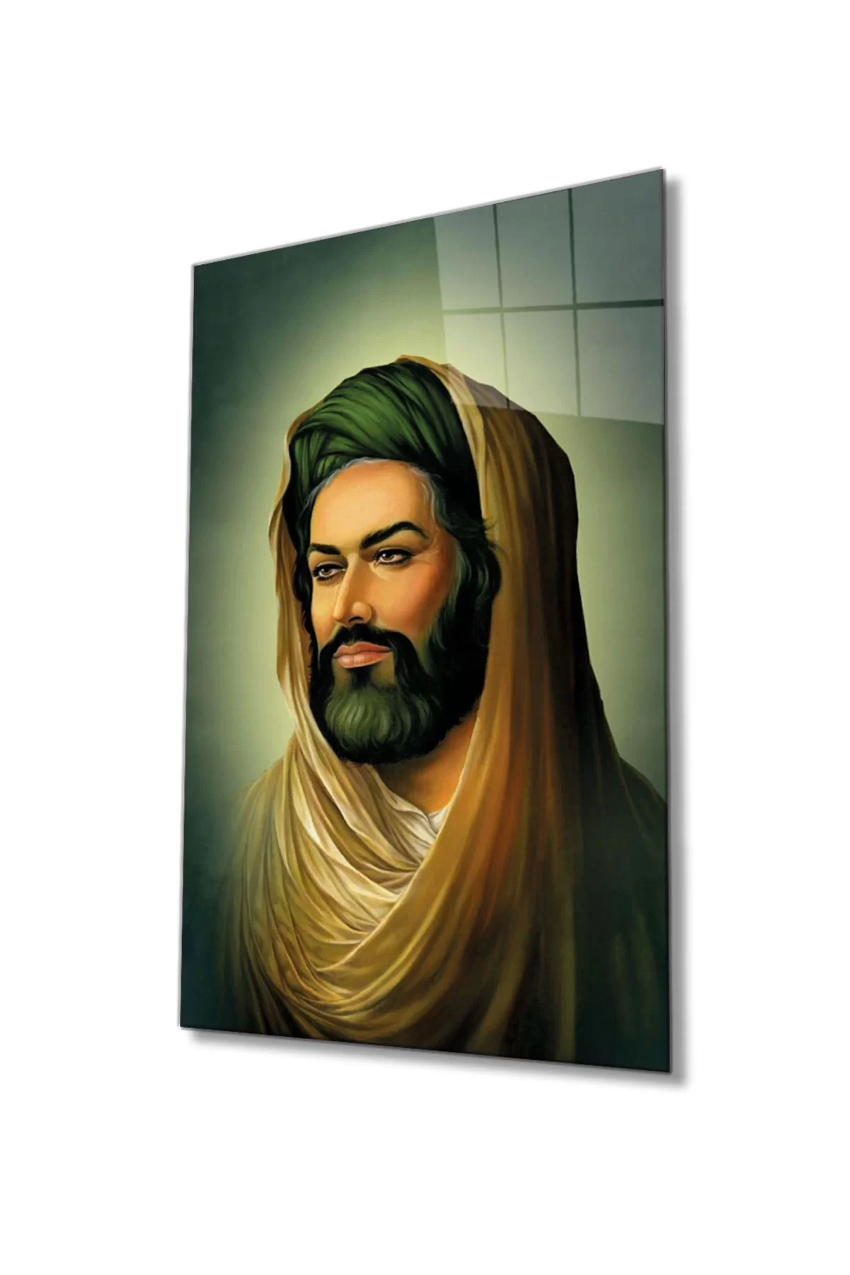 Hz. Ali Religious Islamic Glass Painting Home And Office Wall Decor Large Painting Durable Glass