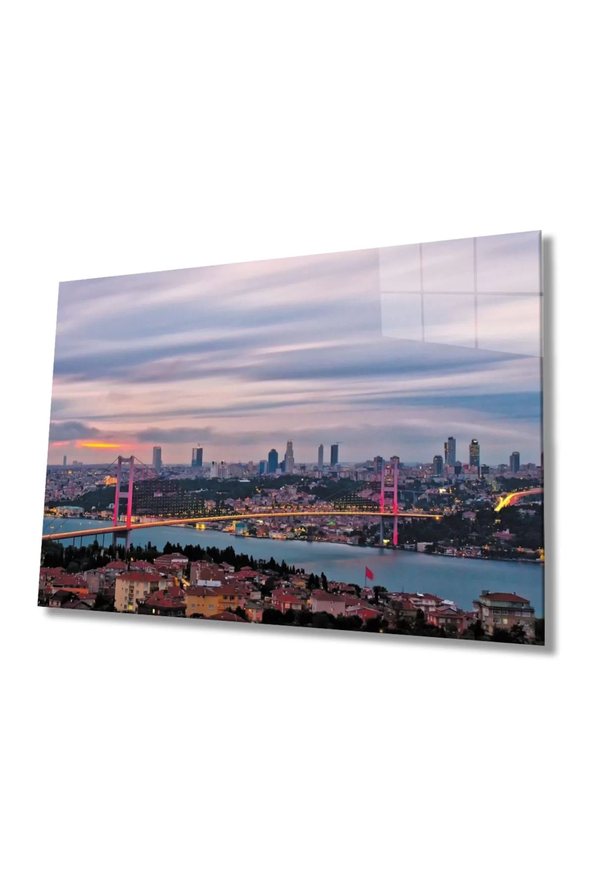 Istanbul Bosphorus Landscape 4mm Durable Glass Painting Tempered Glass