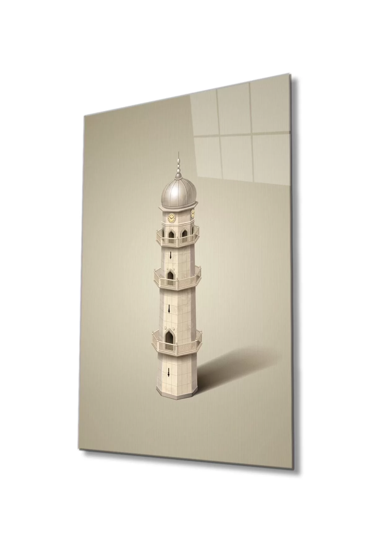 Islamic Minaret Glass Painting Home And Office Wall Decor Large Painting Glass