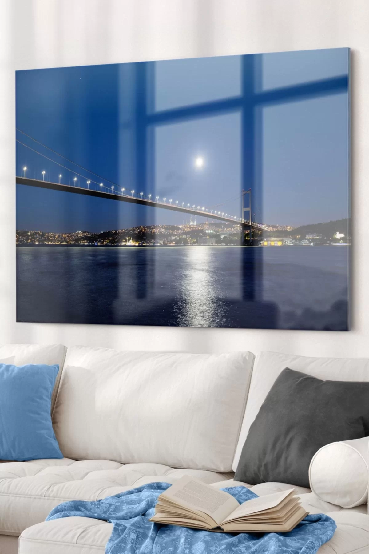 Bosphorus | City Themed Glass Painting | 50x70cm