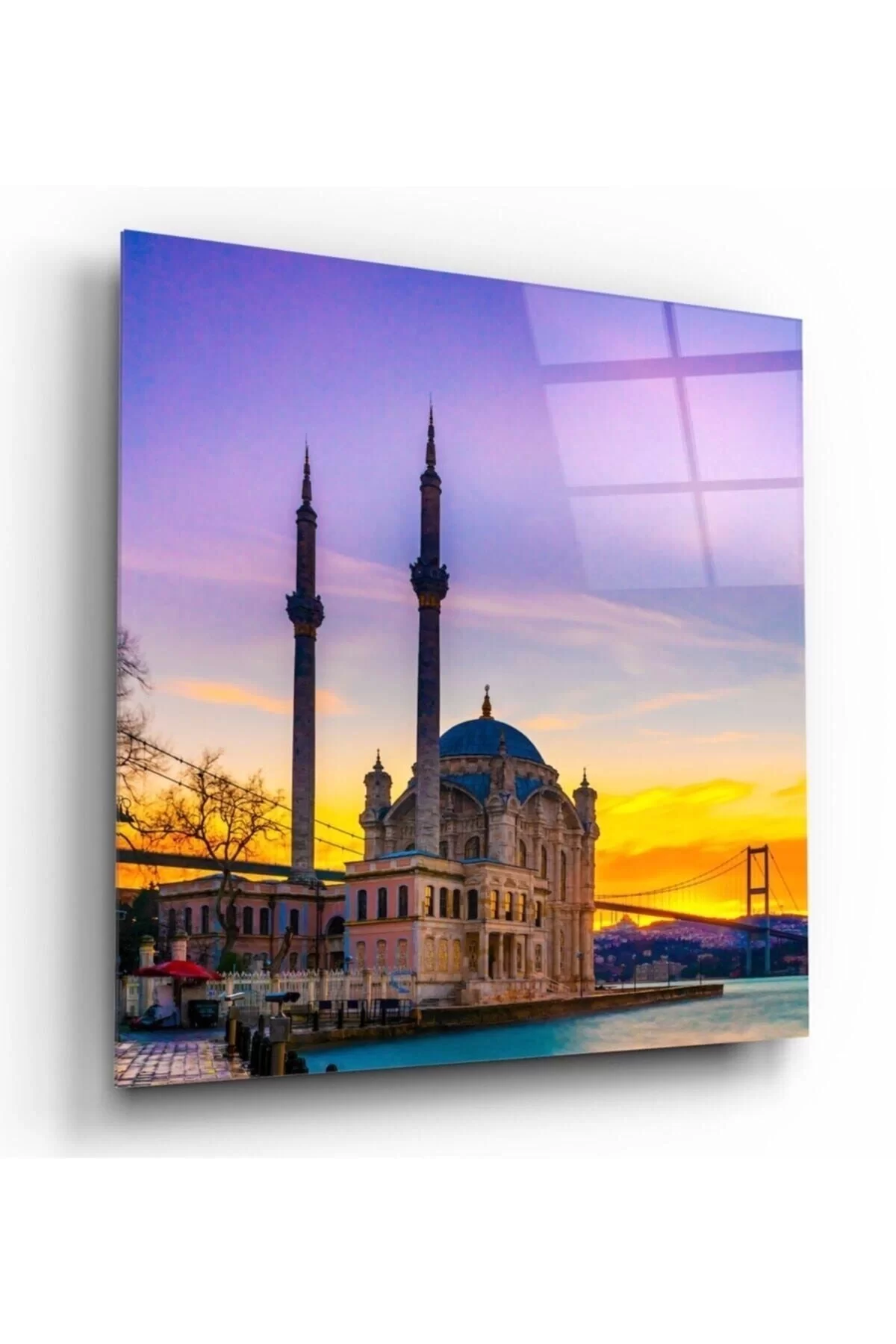 Istanbul Mosque View Glass Painting