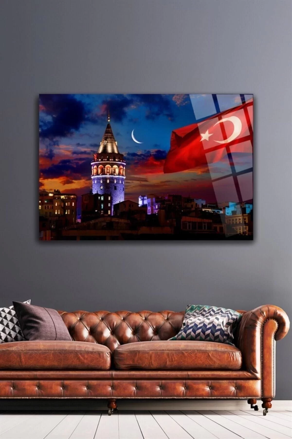 Istanbul Galata Glass Painting Wall Decoration