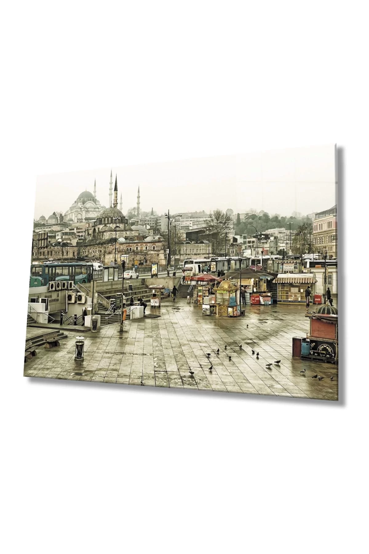 Istanbul Landscape Glass Painting