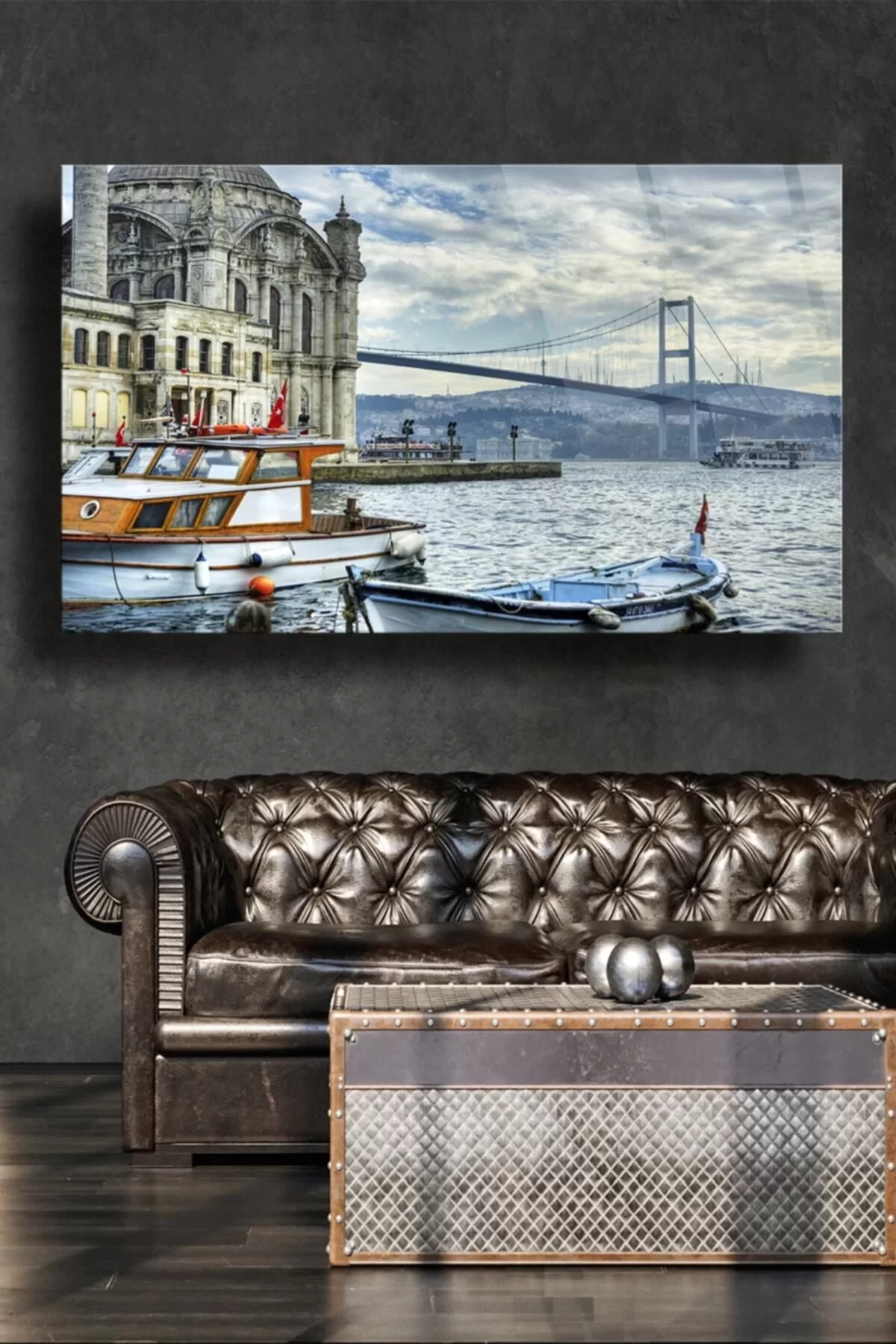 Istanbul Landscape Glass Painting, Wall Decoration Products