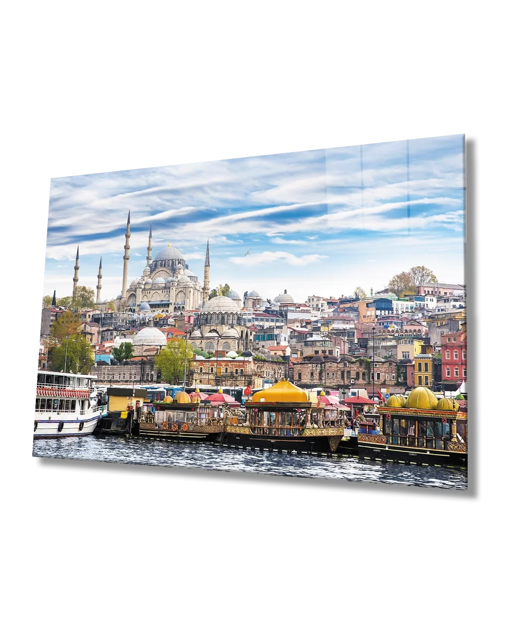 Glass Painting with Istanbul View