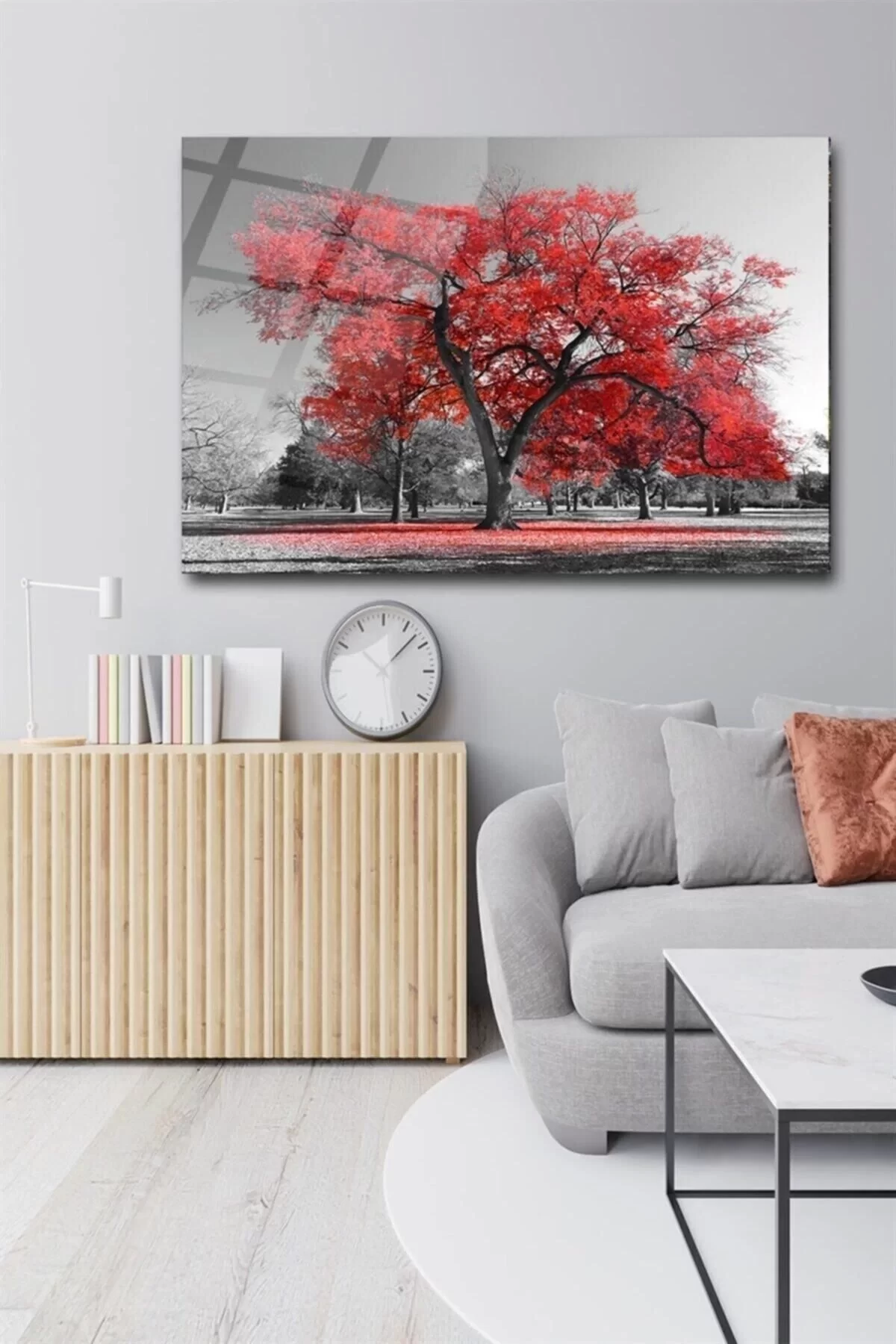 Japanese Maple Tree Glass Painting Wall Decoration