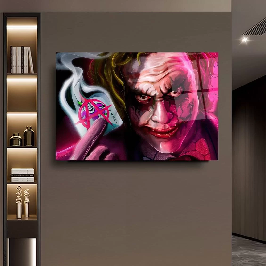 Joker and Cards Artistic Glass Painting