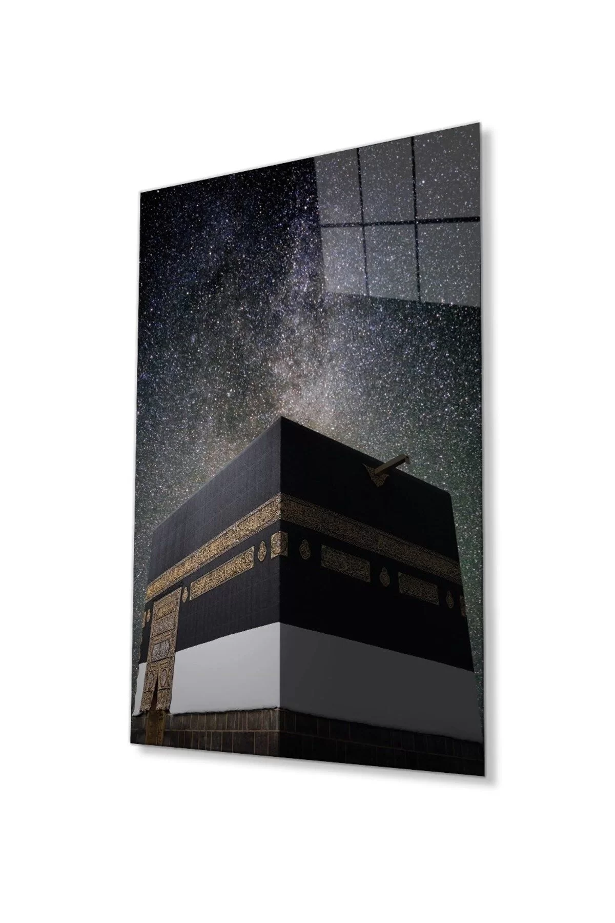 Kaaba Holy Land Religious Islamic Glass Painting Home And Office Wall Decor Large Painting 4 Mm Glass