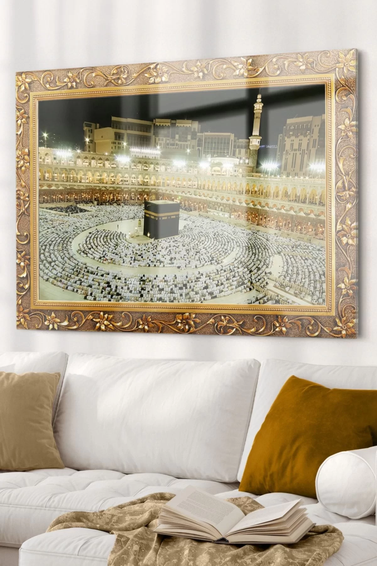 Kaaba and Hajj | Religious Themed Glass Painting | 50x70cm