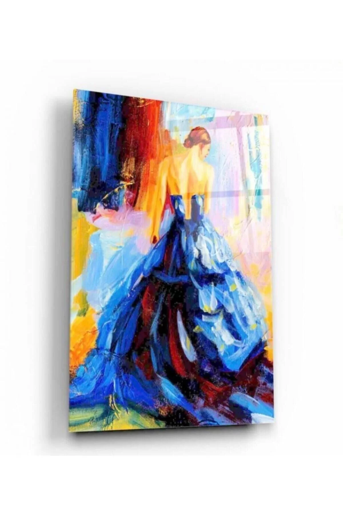 Woman Silhouette Glass Painting