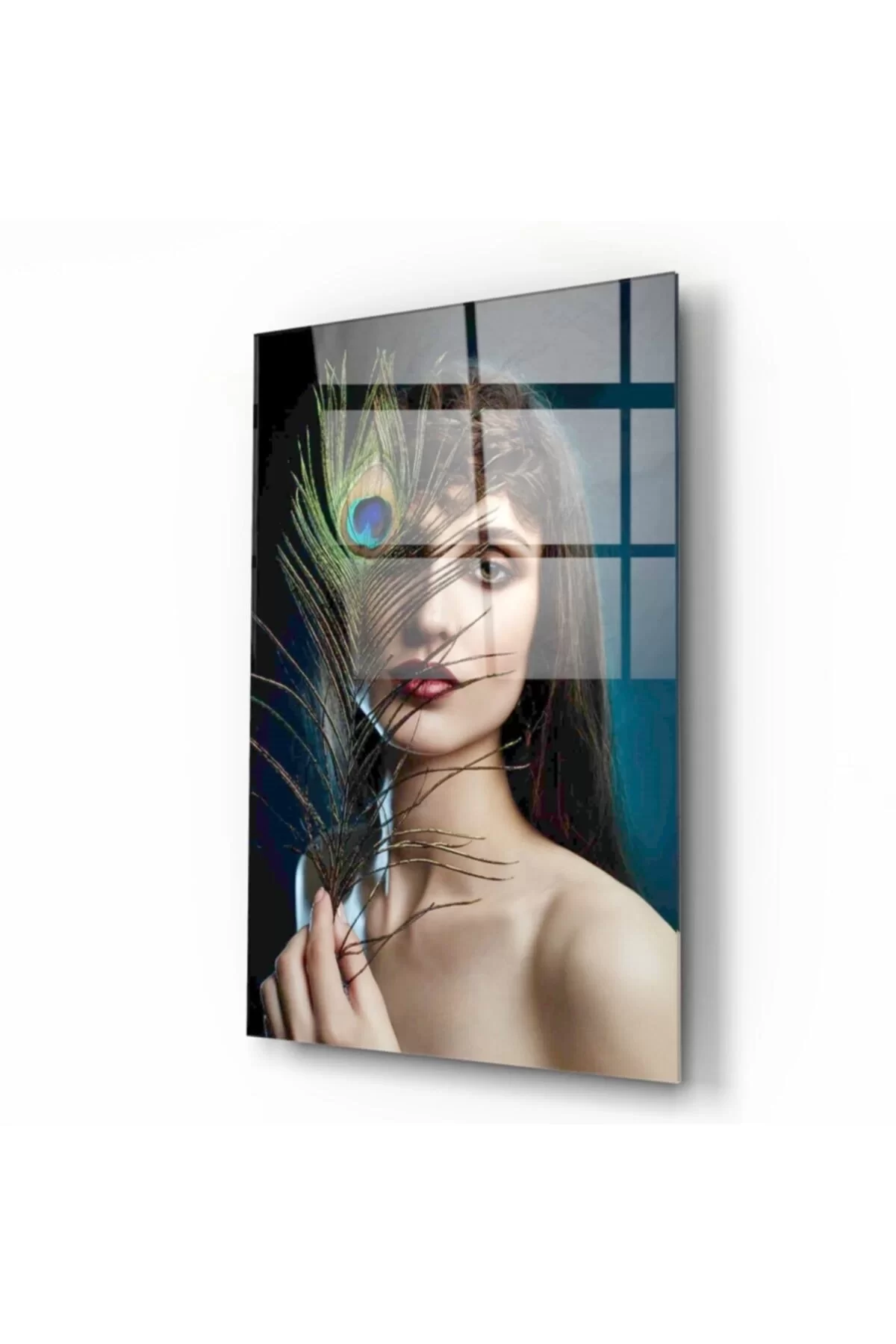 Woman Silhouette Glass Painting