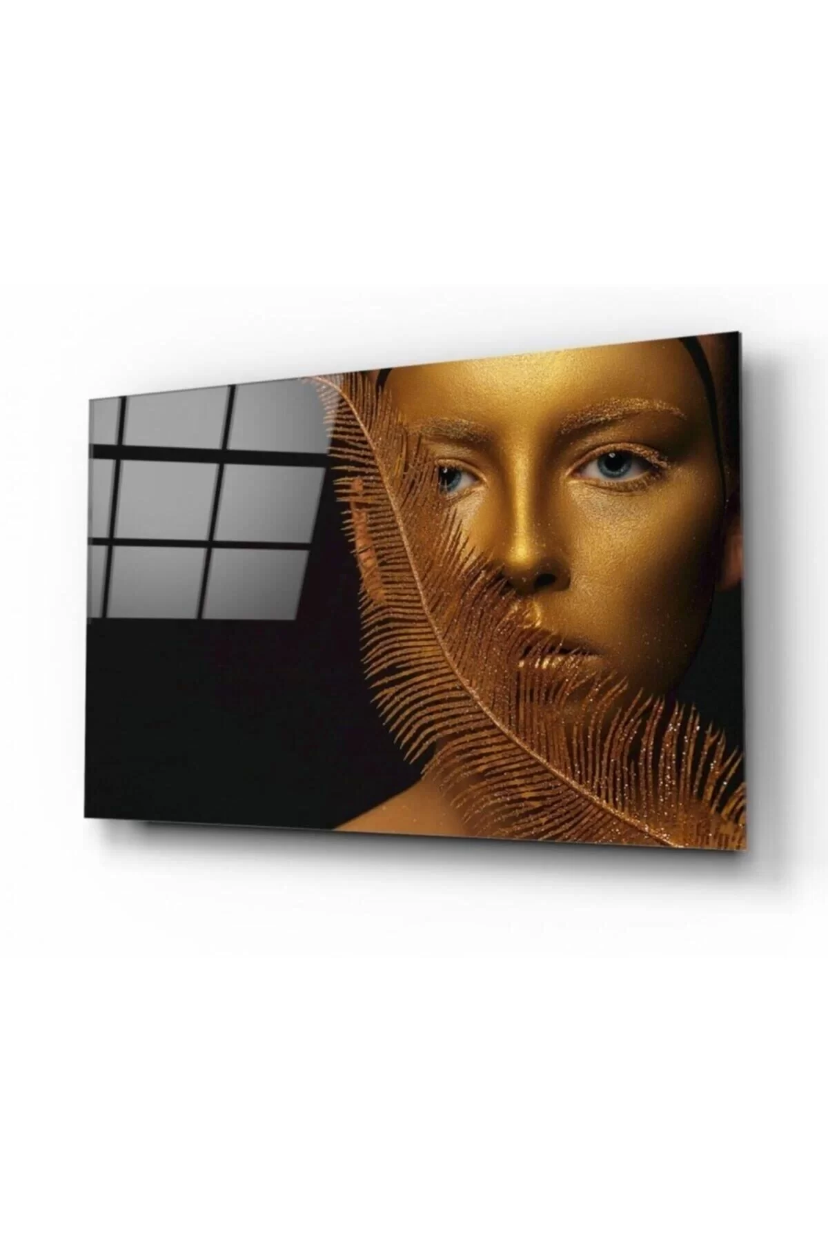 Woman Silhouette Glass Painting