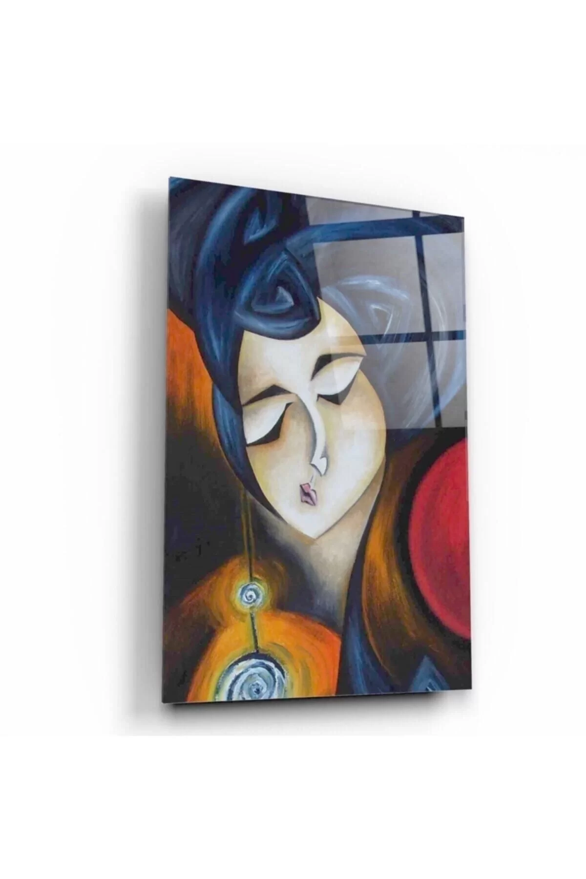 Woman Silhouette Glass Painting