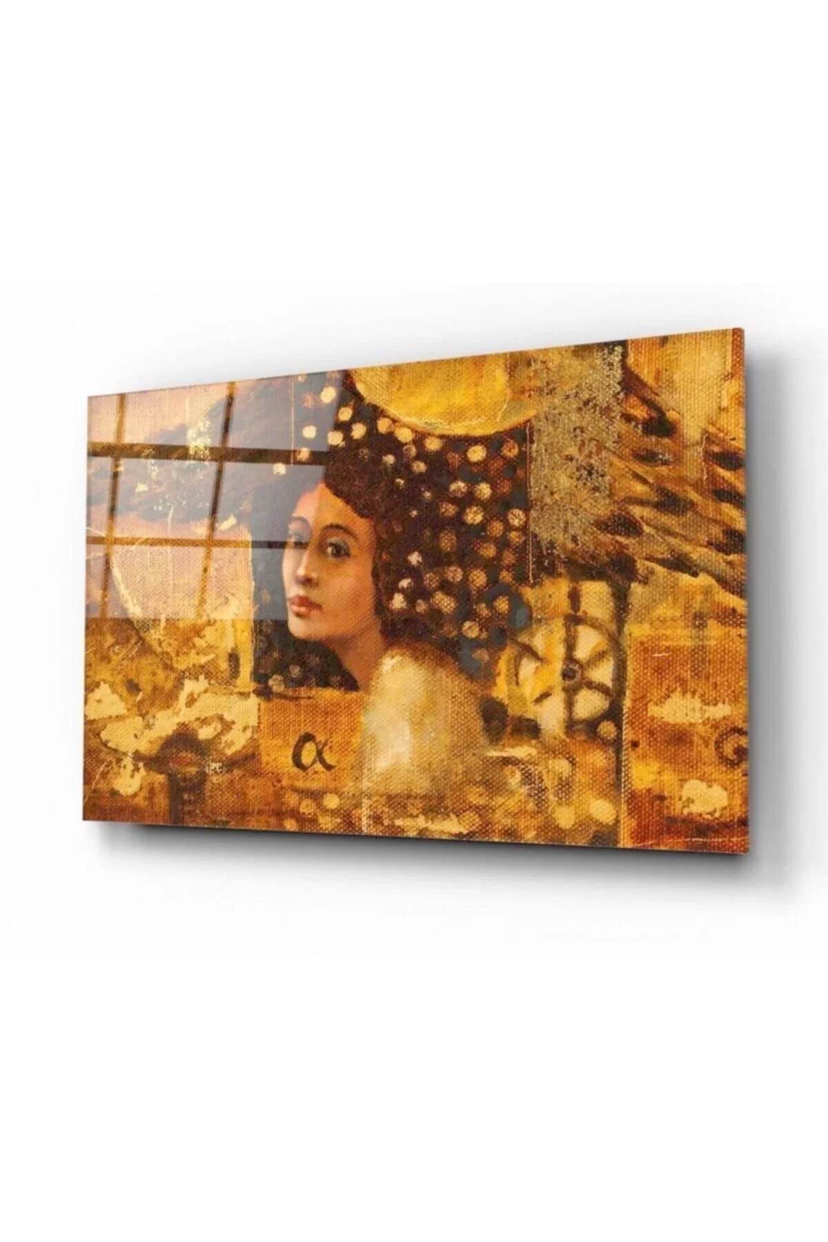 Woman Silhouette Glass Painting