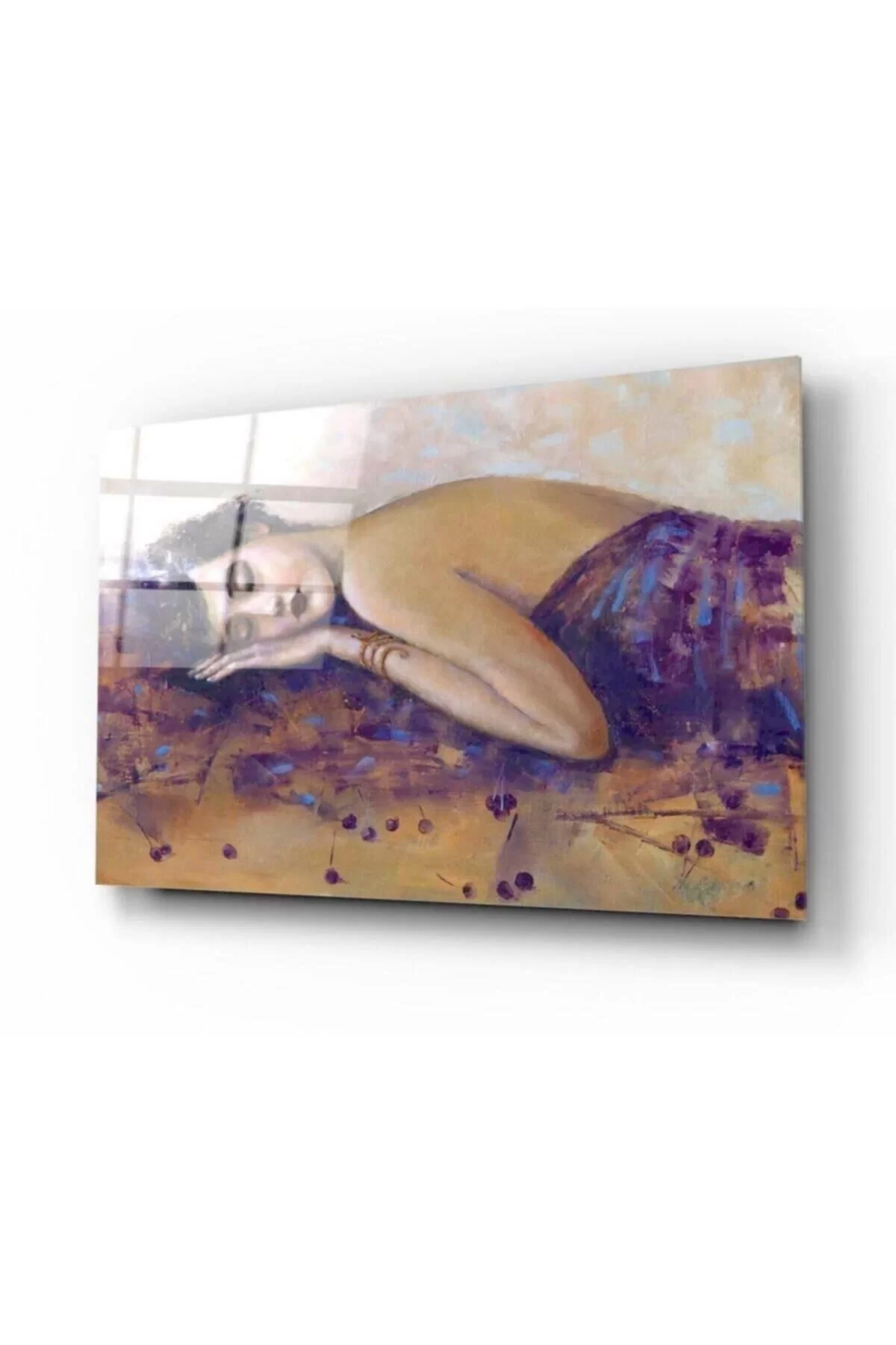 Woman Silhouette Glass Painting