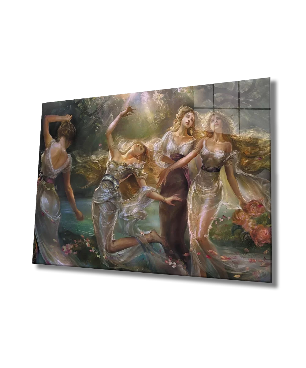 Women Classic Painting Glass Painting Women