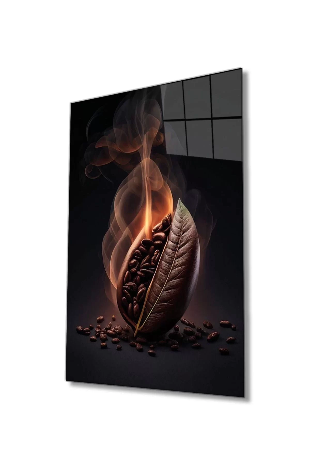 Coffee Bean Glass Painting, Home And Office Wall Decoration,