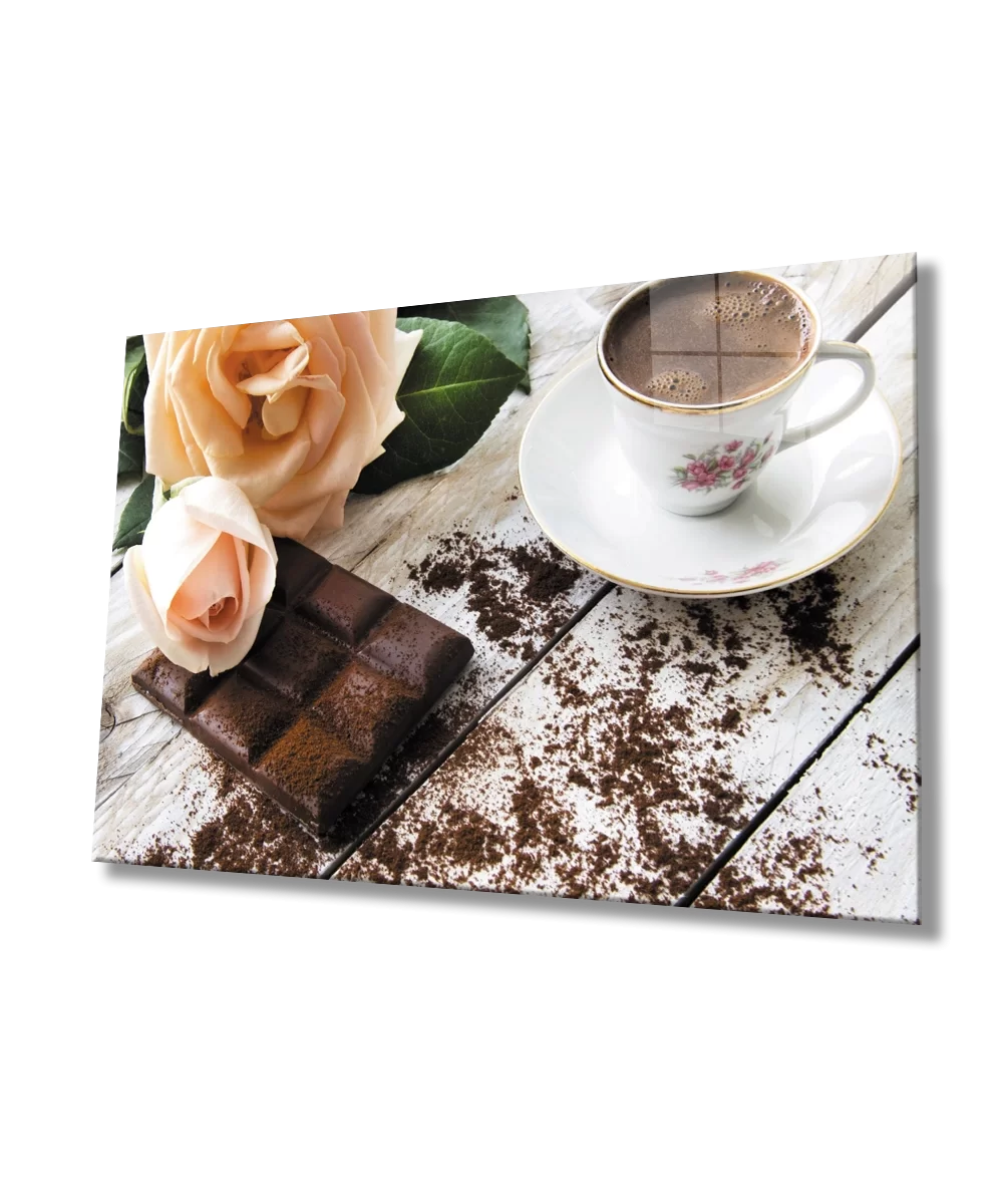 Coffee Chocolate Rose Kitchen Glass Table