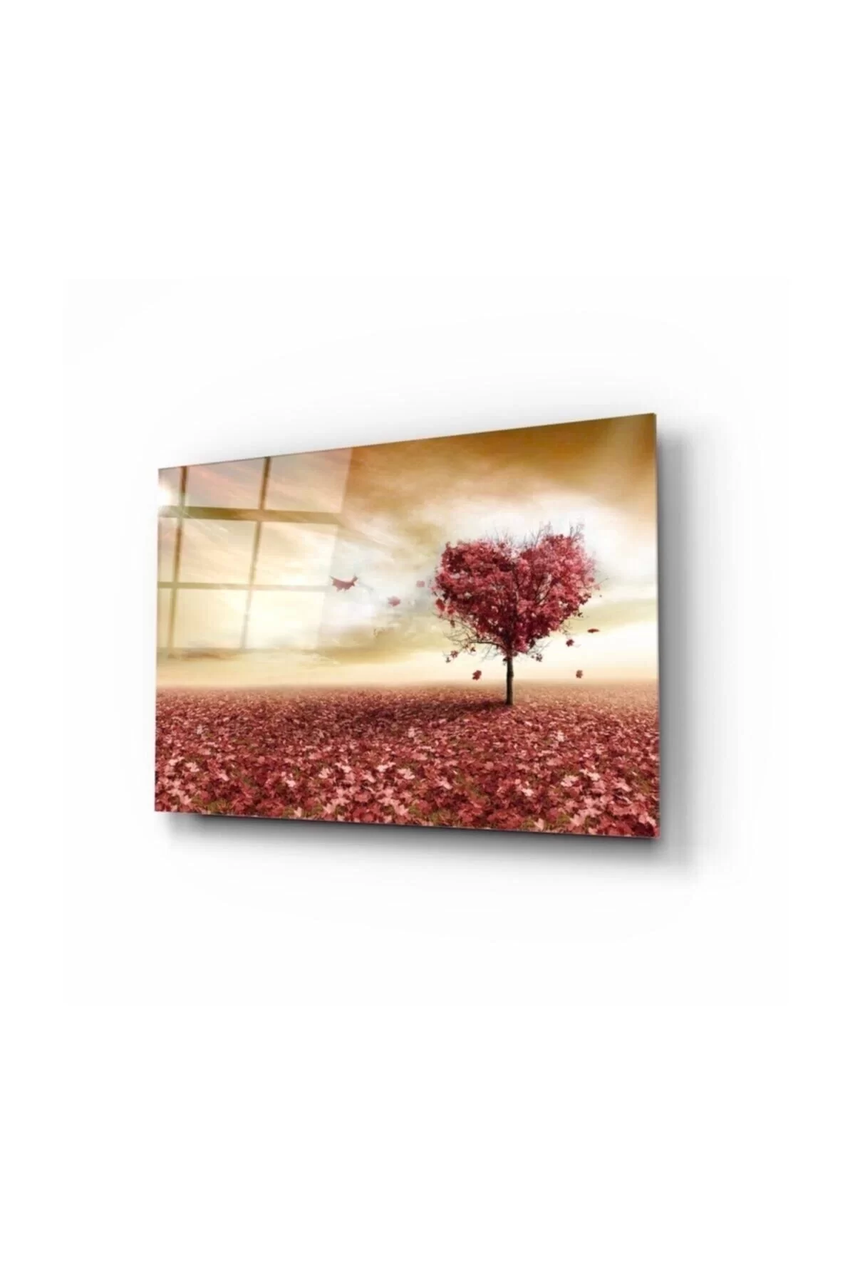 Heart Tree Glass Table 50x70 Cm