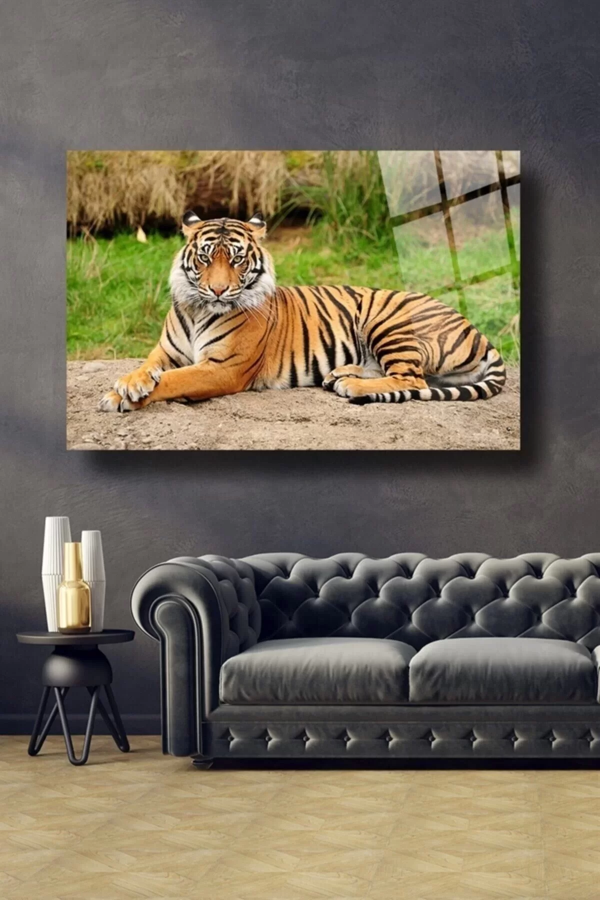 Tiger Glass Painting Wall Decoration,home Decoration,wall Painting,home