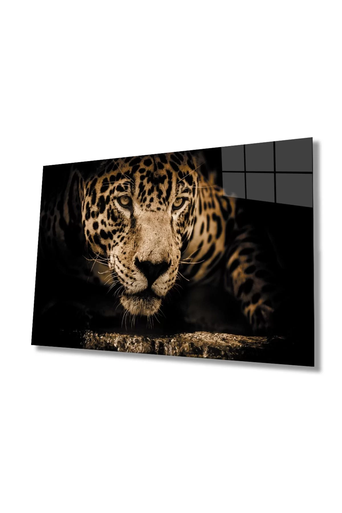 Tiger Animal Wild Glass Painting, Home And Office Wall Decoration