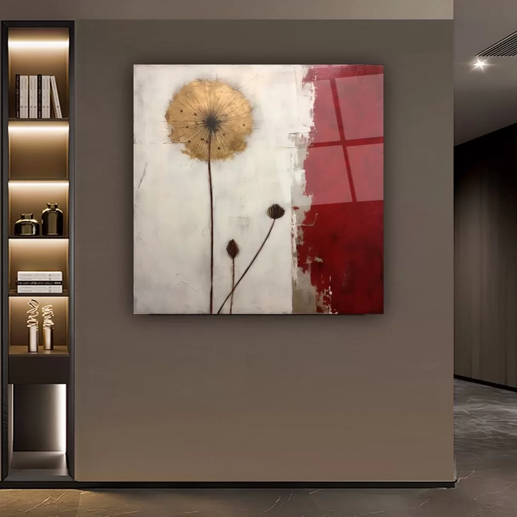 Dandelion Artistic Glass Painting