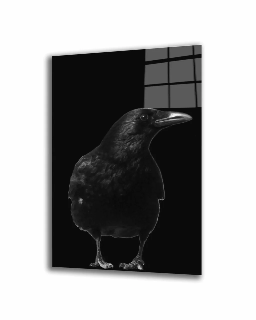 Crow-Bird Animal Glass Painting