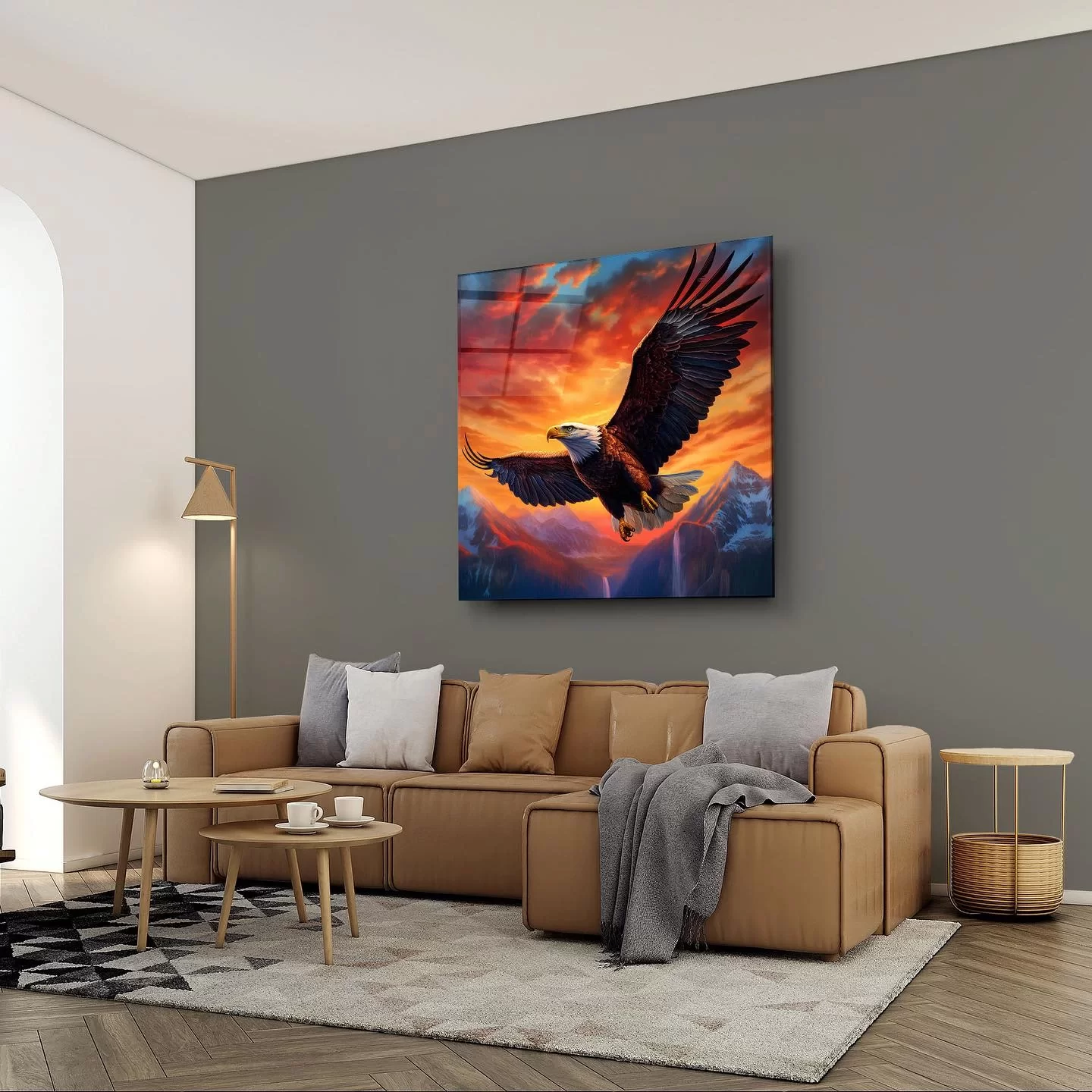 Eagle Artistic Glass Painting