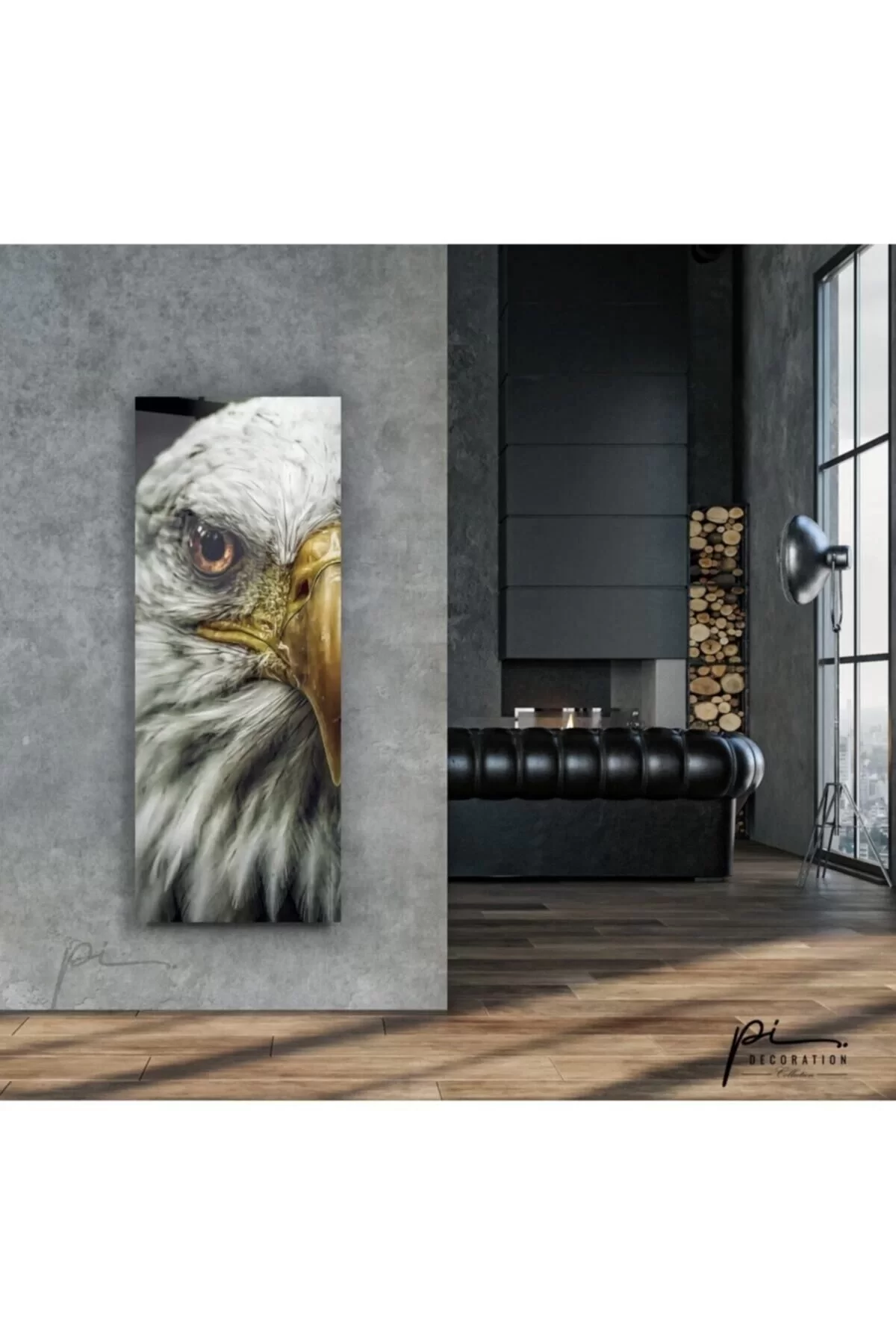 Eagle Theme Glass Painting