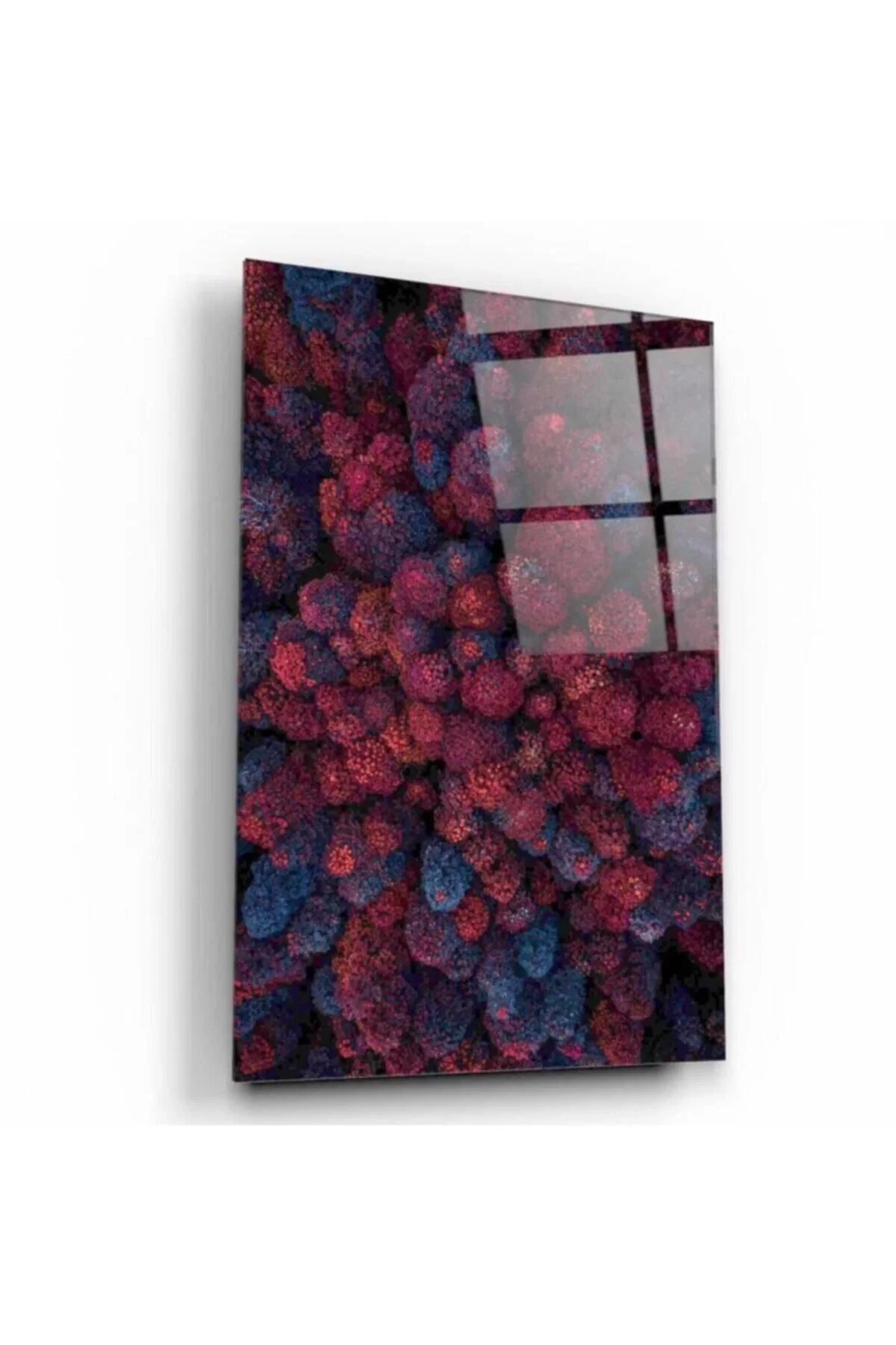 Red Trees Glass Painting