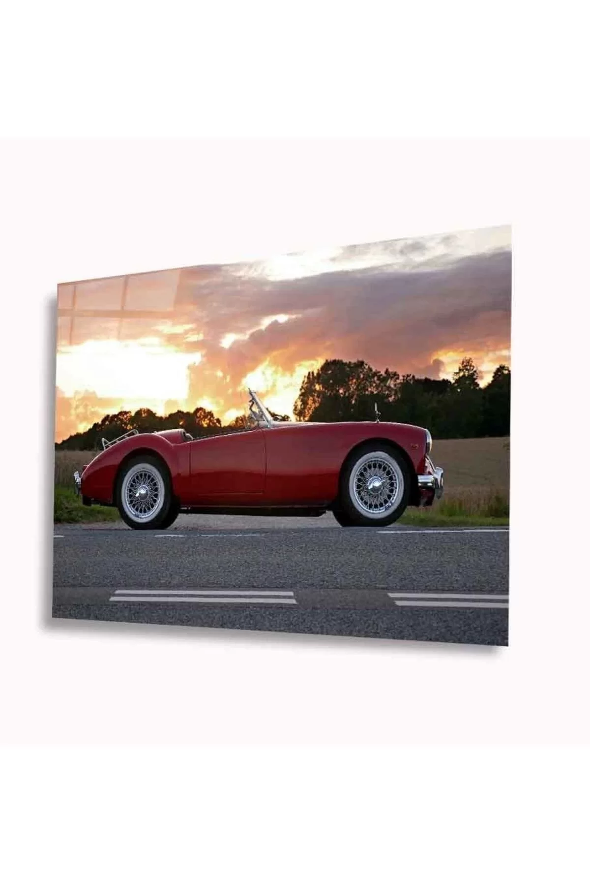 Red Car Glass Table 4mm Durable Tempered Glass