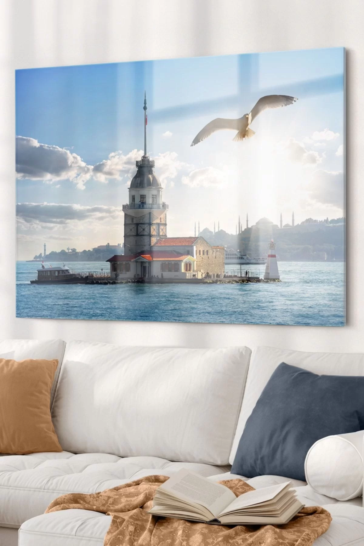 Maiden's Tower | City Themed Glass Painting | 50x70cm