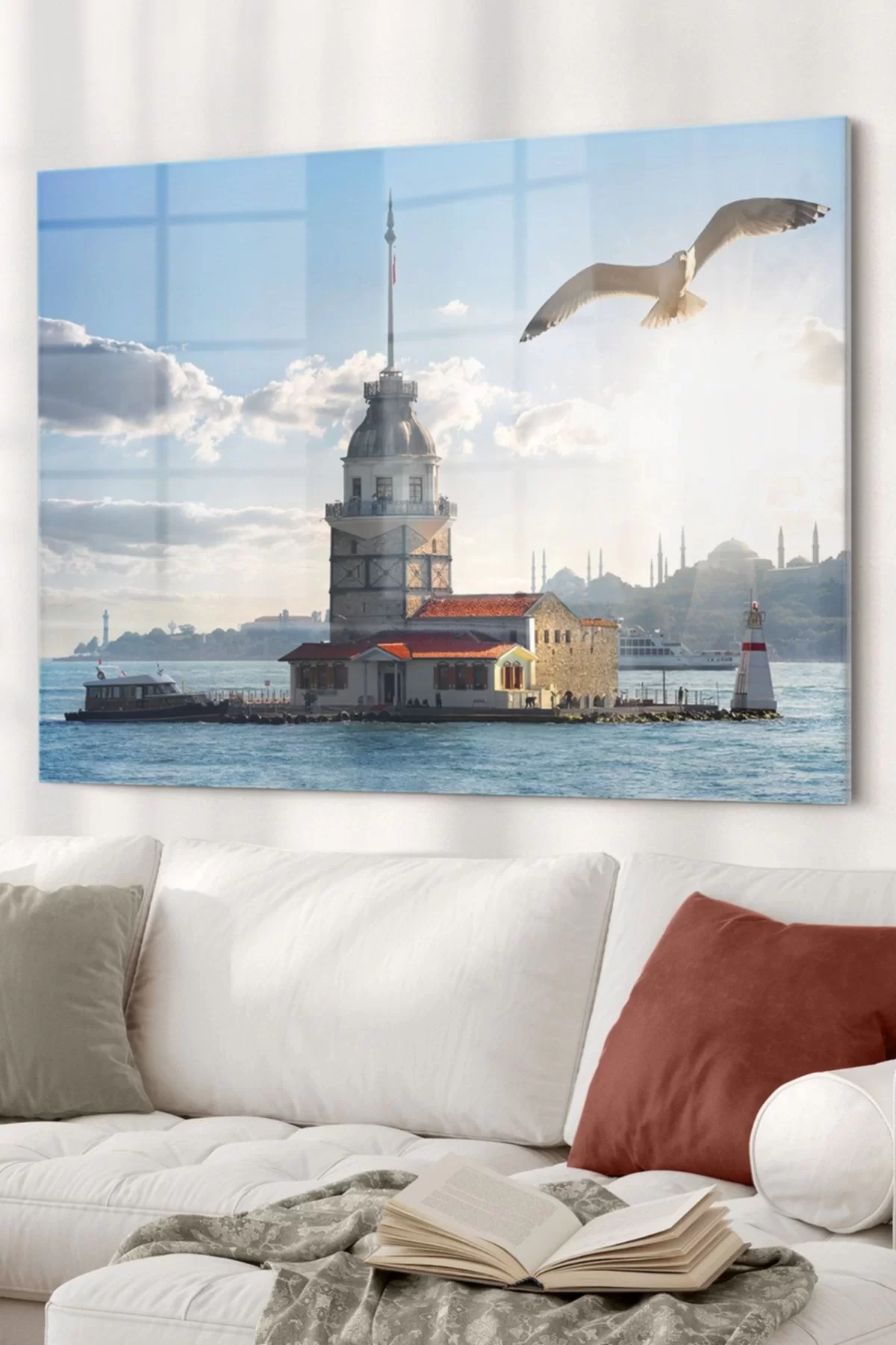 Maiden's Tower | City Themed Glass Painting | 50x70cm